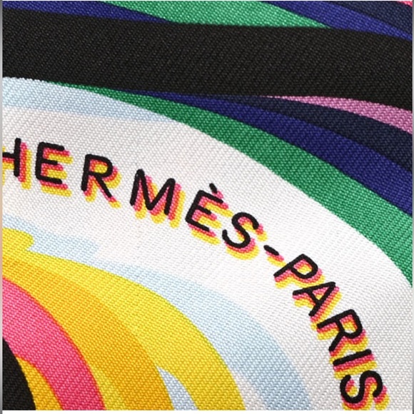 HERMES "Brides de Gala" Shadow Motif Twilly Scarf Item#: HER560981 - Picture 6 of 13